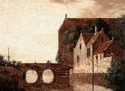 HEYDEN, Jan van der View of a Bridge France oil painting artist